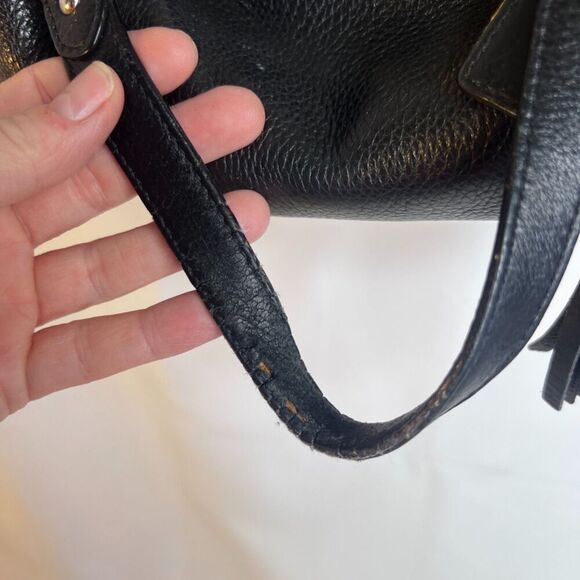 Coach Black Leather Avery Boston Barrel Crossbody HandBag Satchel Purse - Picture 16 of 16